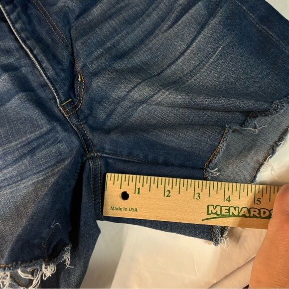 American Eagle size 0 Hi-Rise Shortie Jean Shorts Distressed - Picture 14 of 16